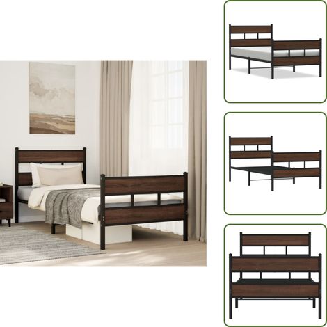 Cadre de lit sans matelas avec tête de lit pied de lit 80x200cm - Cadre De Lit - Cadres De Lit - Lit Simple - Lit (1/5)
