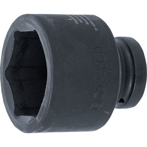 BGS  Vaso  de  impacto hexagonal  cuadradillo interior  25  mm  (1")  SW  60  mm  -  5860