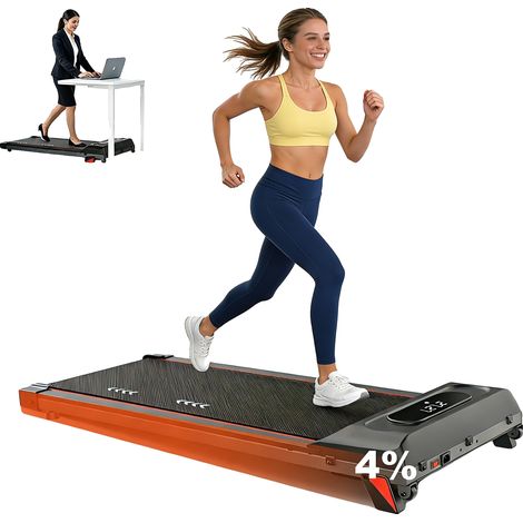 Tapis de marche, moteur de 2,25 CV, capacité de charge de 100 kg, inclinaison réglable de 4 %, vitesse de 1-6 km/h, fonctionnement silencieux (1/5)