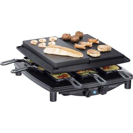 Raclette Steba RC 4 Plus Deluxe da 1450W con piastra riscaldante e accessori inclusi (1/5)