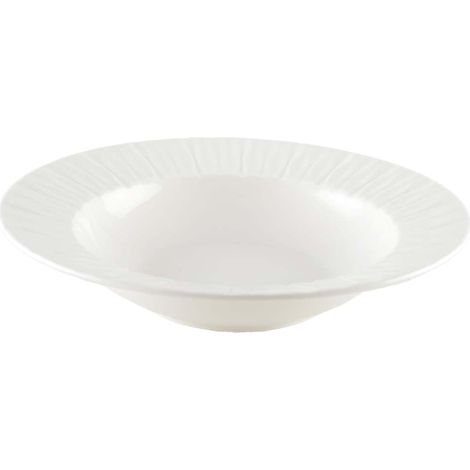Assiette Creuse Ronde en Porcelaine Blanche pour Table et Repas, 20,3 x 20,3 x 4,3 cm - PANGIVO (1/3)
