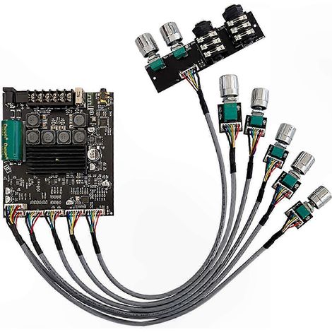 Amplificateur Bluetooth 2.1 canaux Stéréo pour Cinéma Maison - Récepteur de Puissance Audio Sans Fil Compatible Enceintes (1/3)