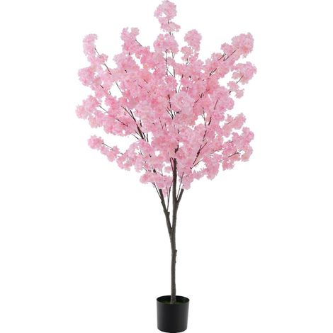 Planta artificial 190 x 20 x 17,5 cm decorativa con 900 elegantes flores rosas estilo moderno tela rosa 200013158
