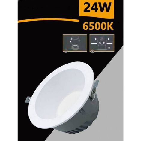 Trade Shop - SMD LED EINBAUSTRAHLER RUND 24WATT 2400LM LICHT WEISS 4000K 6500K GL-AG24 -