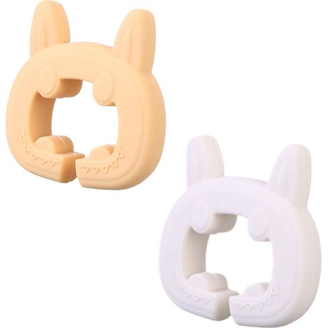 Poggia cucchiaio in silicone con orecchie da gatto - giallo e bianco