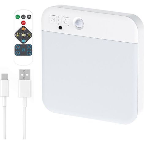 Plafonnier rechargeable à détecteur de mouvement avec télécommande --- (1/5)