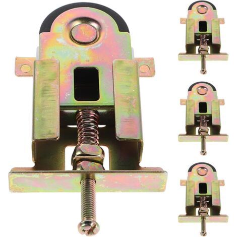 Set mit 4 Schiebetürrollen für Schränke, 40 mm, robuste Stahlrollen, geräuscharmes System für Schranktüren und Kleiderschränke, vielseitige Ersatzteile