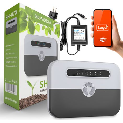 Controlador de sistema de riego para jardín Tuya de 8 zonas con WiFi