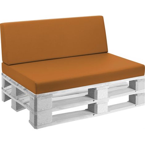 Cuscini per Pallet 120x80 cm Seduta e Schienale in Similpelle Mariotti Reforma Arancione (1/4)