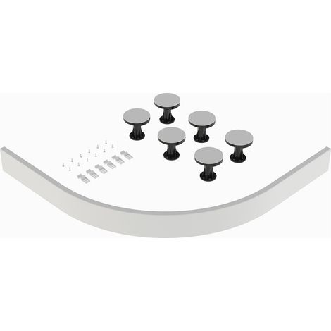 Nuie White Leg and Plinth Kit for up to 700mm x 900mm Quadrant and Offset Shower Trays - LEG5W