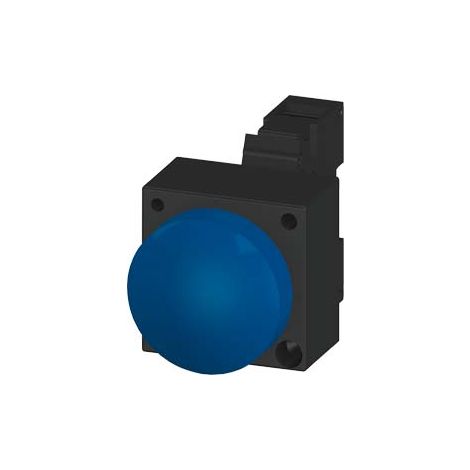 Luce Indicazione con led integrato 24v ac/dc terminale a vite con supporto, Blu