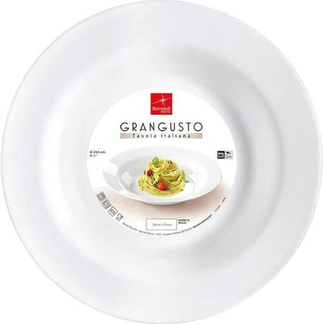 BORMIOLI plato pasta grangusto 26 cm , Plato pasta Grangusto 26 cmFabricado en vidrio de alta calidadApto para lavavajillas y microondasMedidas: 29,5 x 29,5 x 4,9 cm. (1/3)