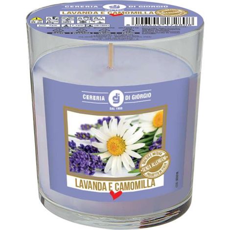 CERERIA DI GIORGIO Candela profumata Lavanda in bicchiere 70x8 cm Viola (1/3)