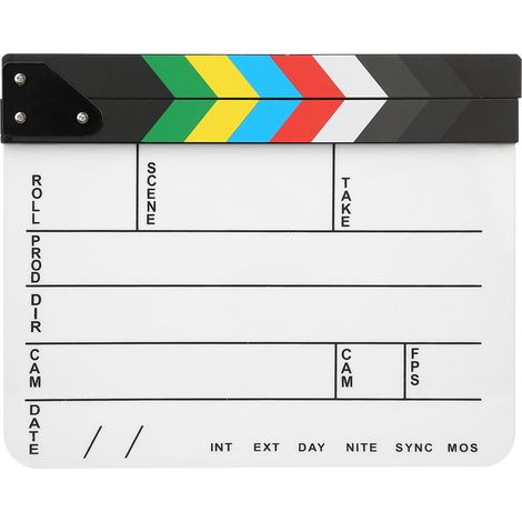 Tablette De Cinéma En Acrylique 30x25cm Avec Rayures Colorées Pour Tournage Vidéo Et Photographie - 1 Pièce (1/5)