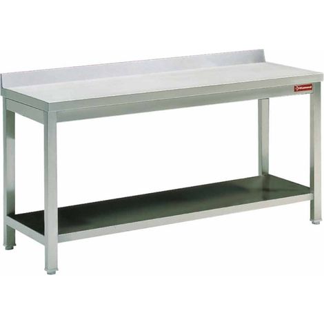Table de travail à sous tablette + bord 1600mm - Diamond (1/3)