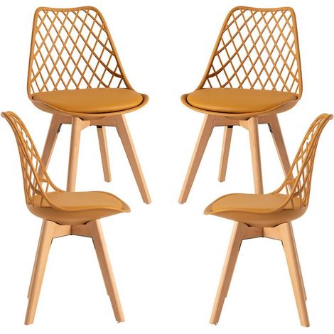 Packs Sillas Comedor - Pack 4 Sillas Mima - Mostaza