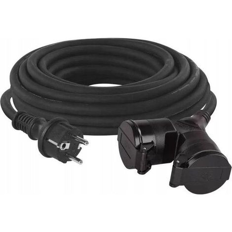 Emos Cavo di estensione 10m nero esterno IP44