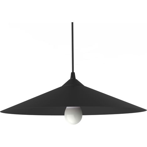 LUMICOM  CHAPEAU Sospensione, 1XE27, max 42W, metallo, nero opaco, D40cm (1/3)