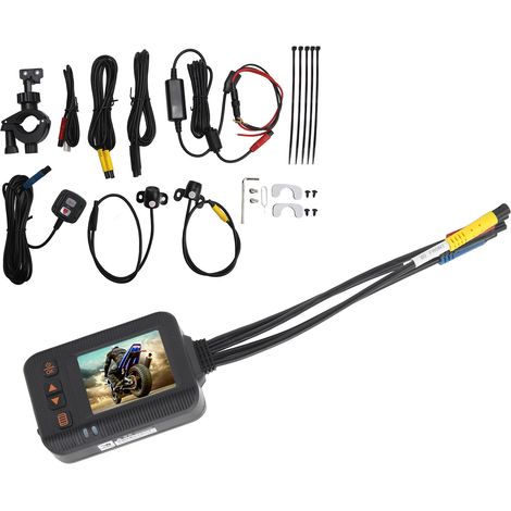 Caméra Moto Étanche Enregistrement Vidéo HD 2 Pouces Surveillance Stationnement Enregistreur de Conduite pour Quad UTV Voiturette de Golf (1/5)