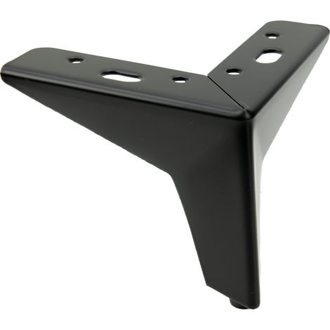 Gamba per mobili a stella, nero opaco, altezza 10 cm (1/5)