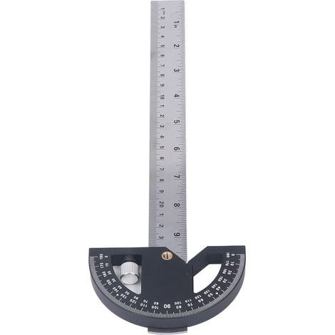 Règle en aluminium 30 cm pour coupes d'angles, outil de mesure et traçage en menuiserie (1/5)