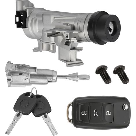 1K0905851B Neiman Contacteur d'allumage pour Golf 5 6 A3 TT Seat Alte Leon  2 clés +1 télécommande+2 boulons et 1 verrou d'allumage interrupteur d'allumage 1K0905865 (1/5)