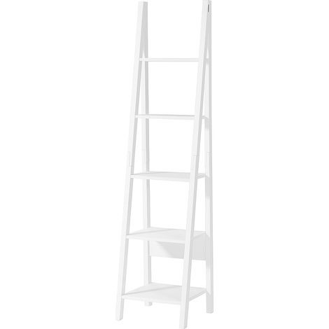 SoBuy High 5-Tiers Ladder Wall Bookcase and Shelving Unit,FRG101-W