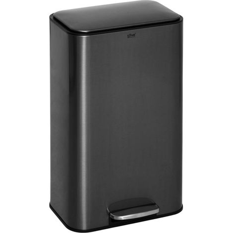 Rechteckiger treteimer „delta“ 30 l in carbonoptik - 5five (1/5)