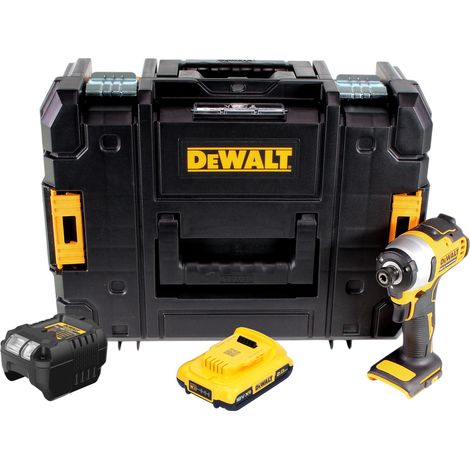DeWalt DCF 809 D1T Llave de impacto sin cable 18 V 190 Nm 1/4" sin escobillas + 1x batería recargable 2,0 Ah + cargador + TSTAK