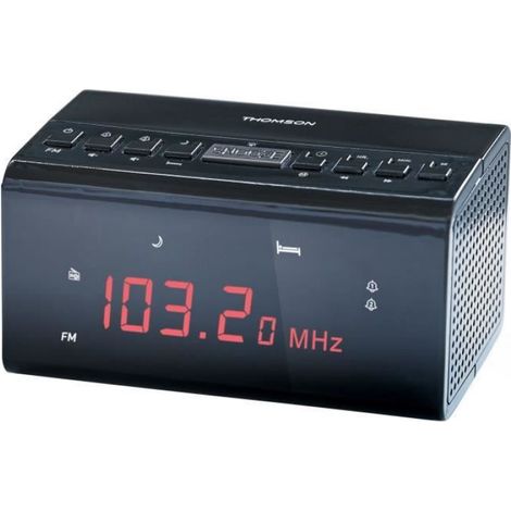 Radio Réveil - DAB+ FM - Double Alarme - Réglage Automatique Heure - Pour Chambre - 1 Pièce