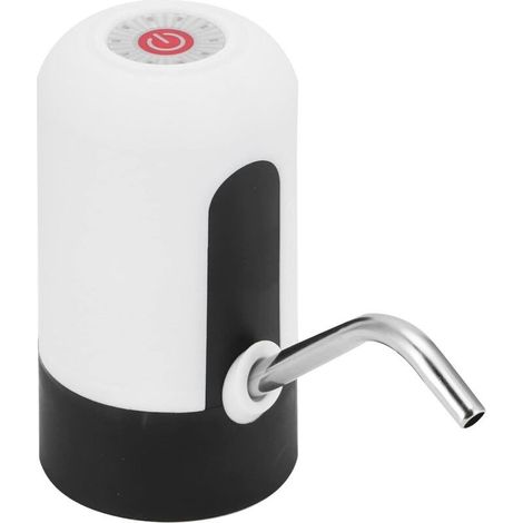Distributeur de pompe à eau,pompe à eau potable automatique portable,pour toutes les tailles de bouteilles pour l'intérieur et(blanche) (1/4)