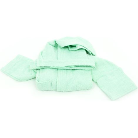 Accappatoio Per Bambini In Spugna Modello Children Colore Verde, misura14 AnnicoloreVerde