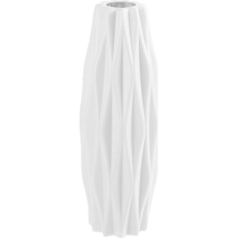Vase de style nordique (1 pièce), moderne, créatif et épuré, décoration pour fleurs, pot de fleurs, ornement de bureau-21.00X5.50X5.50CM-White