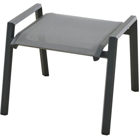 Tauro Hocker, matt anthrazit Alu,Textilbezug royal-grey (1/5)