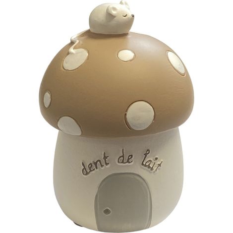 Petite boite à dents de lait champignon beige (1/3)