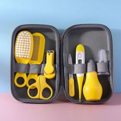 Set de soin,Therye.com-Kit de toilettage et de santé pour,ensemble de soins de sécurité pour bébé,coupe-ongles- YELLOW[B412]