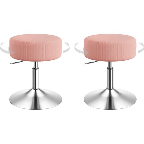 WOLTU 2x Sgabello da bar basso - altezza regolabile, Rosa