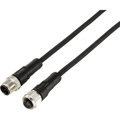 TRU COMPONENTS TC-12833104 Prolunga attuatore sensore M12 Spina, dritta su boccola, dritta 2 m Numero di poli: 3 1 pz.