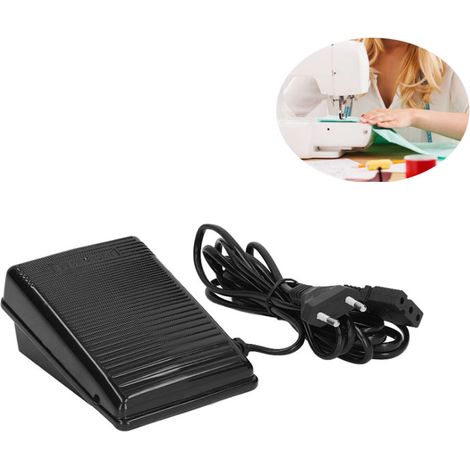 SJLERST Pedale per macchina da cucire Piatto 3 fori Materiale plastico Pedale facilmente sostituibile per cuciture domestiche Spina UE 220V