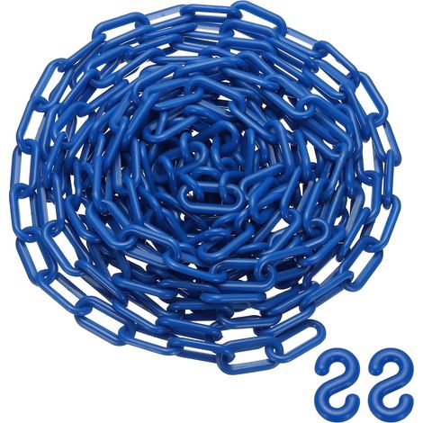 25 Pieds Chaîne En Plastique 1x2 Pouce Boucle Léger Blue (1/5)