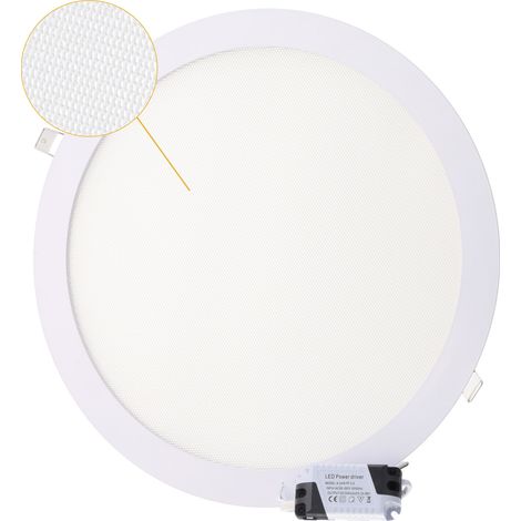 Panneau LED circulaire 25 W 2 500 lm CCT (Tonalité lumineuse variable) UGR17 40 000 h