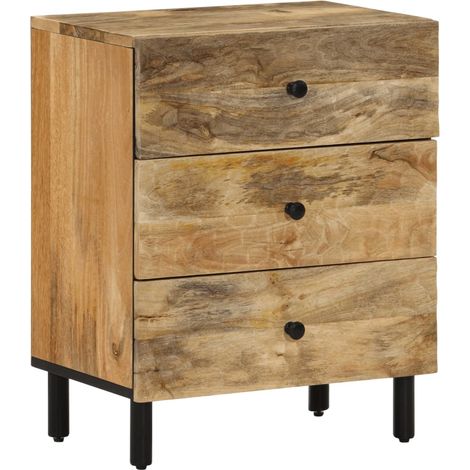 Table de chevet 50x33x60 bois de manguier massif (1/5)