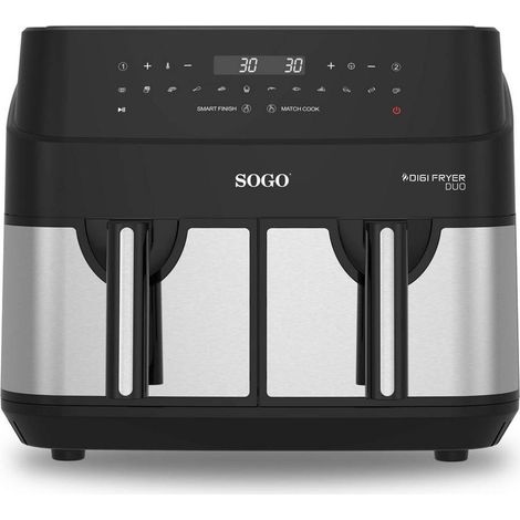 Freidora Freidora por aire SOGO DIGI FRYER DUO   9L, 1750W, Inox