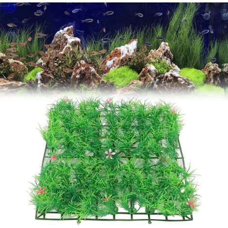 Décoration de Faux Gazon pour Aquarium et Terrarium Intérieur Extérieur - Herbe Artificielle pour Poissons Rouges et Tortues-AUTRES (1/5)