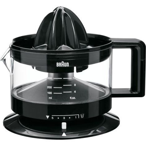 Presse Agrume Electrique CJ3000BK, Jus d'Orange, Citron, Pamplemousse, Bol 350 ml, 20 W, Blanc (1/5)