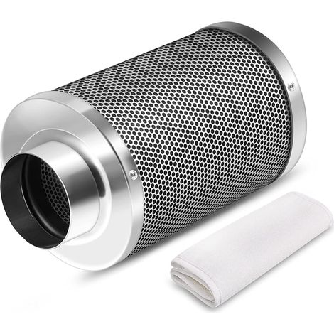 Filtro a carbone attivo 10 cm (4 pollici) per controllo odori reversibile per camere coltivazione