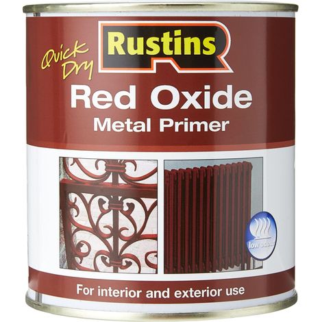 Rustins Red Oxide Metal Primer - Quick Dry, Rust-Resistant, 500ml