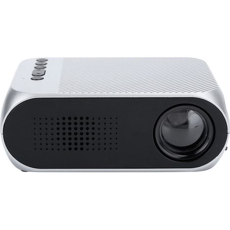 Mini projecteur argenté micro portable 1080p LED multifonction pour home cinéma 100-240 V (prise US) (1/5)