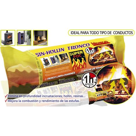 Tronco limpia chimenea "sin-hollin" 800 g