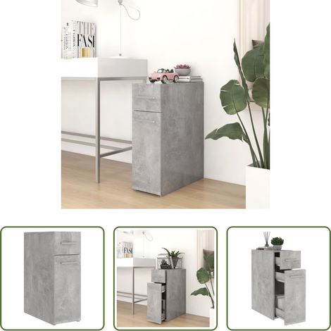 Stauraum -  Apothekerschrank Betongrau 20x45,5x60 cm Holzwerkstoff (1/5)